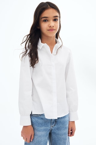 Chemise longue coton - Blanc
