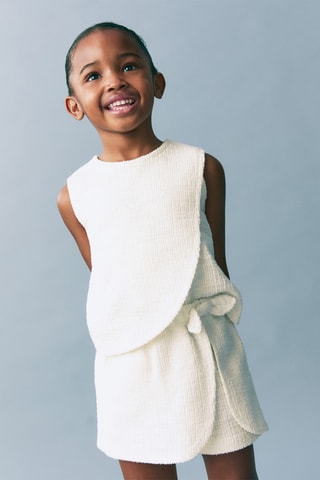 Jupe short noeud - Blanc