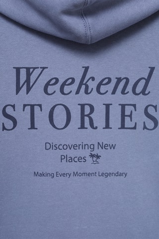 Sweat-shirt ouvert capuche - Bleu