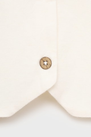 Gilet lin boutons - Blanc