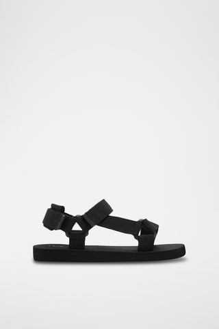 Sandales à bandes velcro - Noir
