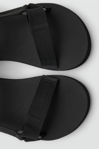 Sandales à bandes velcro - Noir