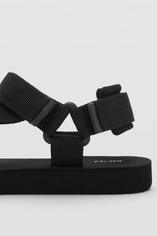 Sandales à bandes velcro - Noir