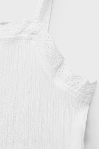 Top broderie suisse - Blanc