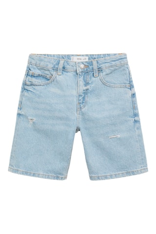 Bermuda jean - Bleu clair