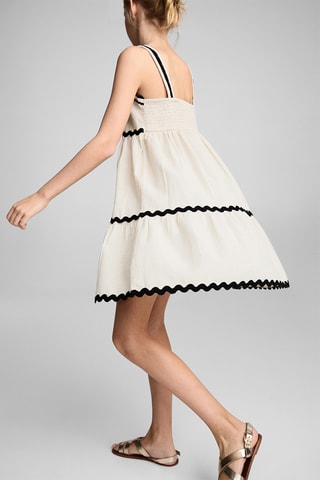 Robe lin ondulée - Gris clair