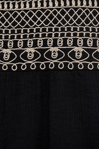 Combinaison empiècement brodé - Noir