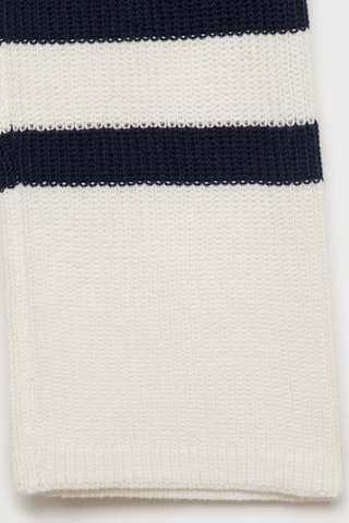 Pull-over en maille à rayures - Blanc