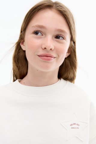 Sweat étoile brodée - Blanc