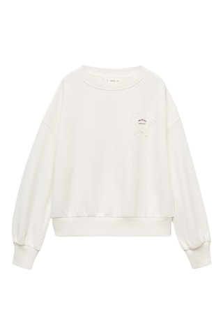 Sweat étoile brodée - Blanc