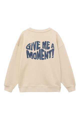 Sweat-shirt texte relief - Sable