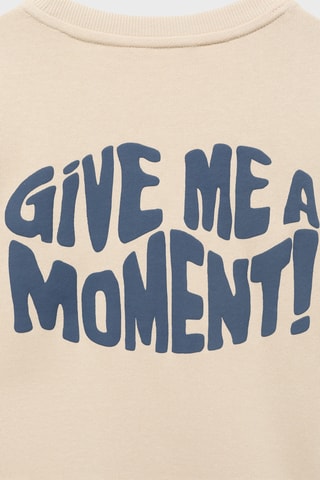 Sweat-shirt texte relief - Sable