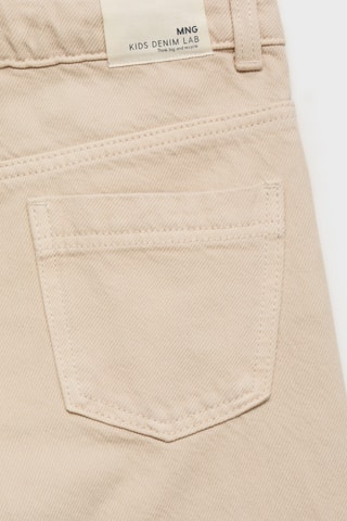 Jean wideleg revers effilochés - Sable