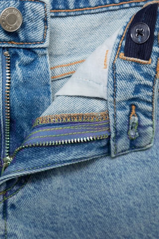 Jean wideleg revers effilochés - Bleu