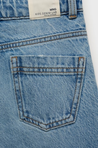 Jean wideleg revers effilochés - Bleu