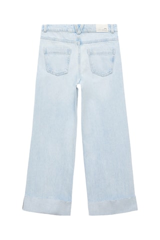 Jean wideleg à revers - Bleu clair