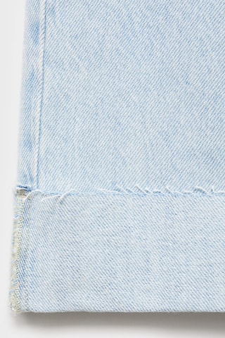 Jean wideleg à revers - Bleu clair