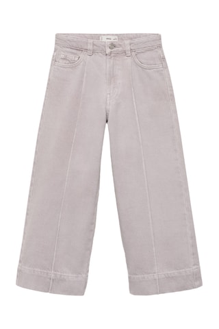 Jean style jupe-culotte détail couture - Violet clair