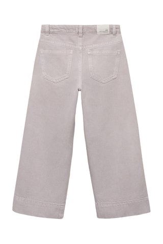 Jean style jupe-culotte détail couture - Violet clair