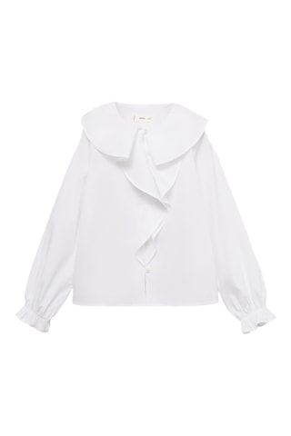 Chemise détail volants - Blanc