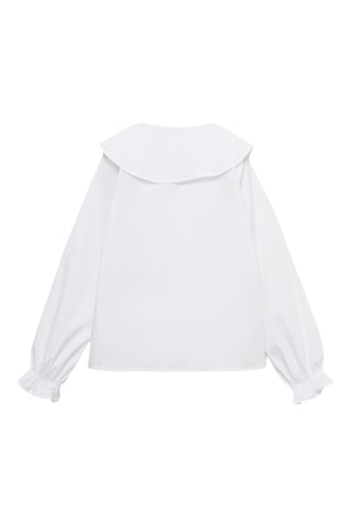 Chemise détail volants - Blanc