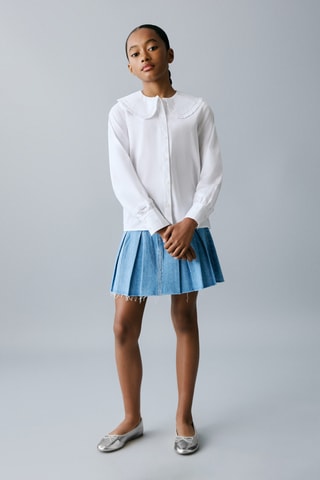 Chemise col Claudine - Blanc