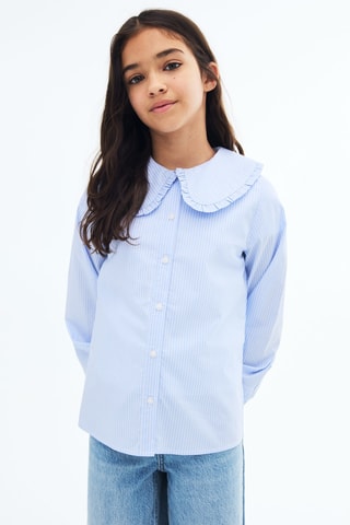 Chemise col Claudine - Bleu