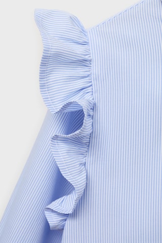 Chemise détail volants - Bleu