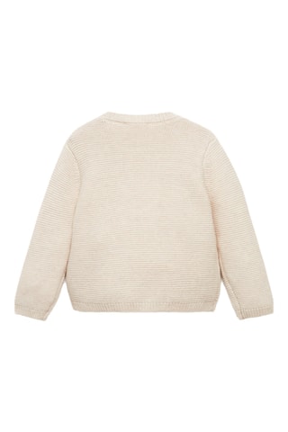 Pull-over maille poche - Sable