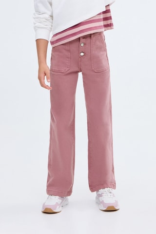 Jean droit à poches - Rose