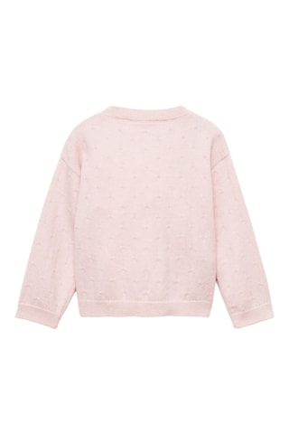 Cardigan maille boutons - Rose clair