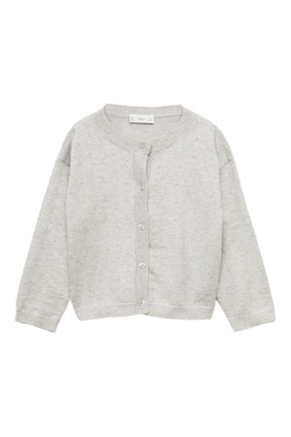 Cardigan maille boutons - Gris clair