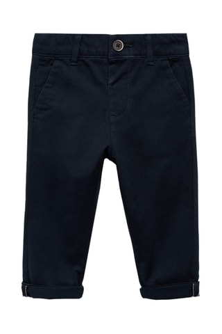 Pantalon chino coton - Bleu marine