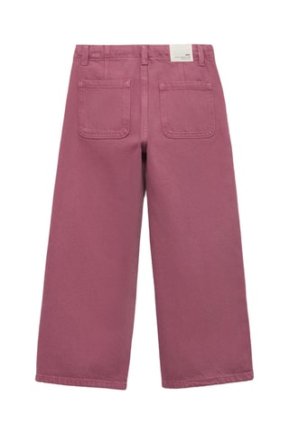 Jean style jupe-culotte boutons - Rouge