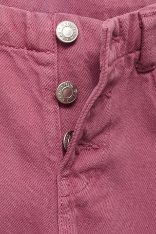 Jean style jupe-culotte boutons - Rouge