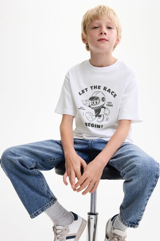 T-shirt imprimé manches courtes - Blanc