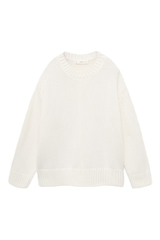 Pull-over maille manches longues - Blanc