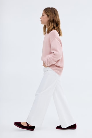 Pull-over maille manches longues - Rose clair