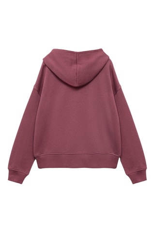 Sweat-shirt imprimé capuche - Rouge