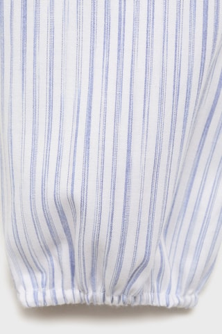 Blouse à rayures en coton - Bleu