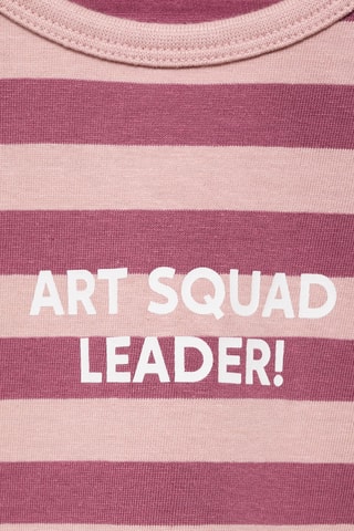 T-shirt à rayures en coton - Rose