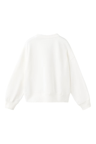 Sweat-shirt coton imprimé - Blanc