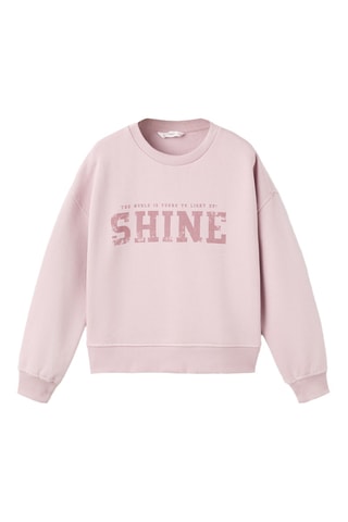 Sweat-shirt coton imprimé - Rose