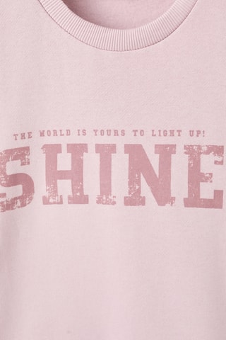 Sweat-shirt coton imprimé - Rose