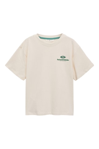 T-shirt imprimé lettres en relief - Sable