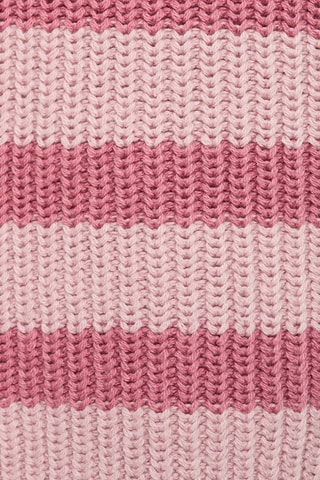 Gilet maille rayures - Rose