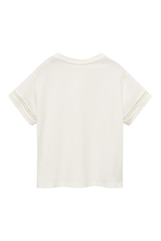 T-shirt détails ajourés - Blanc