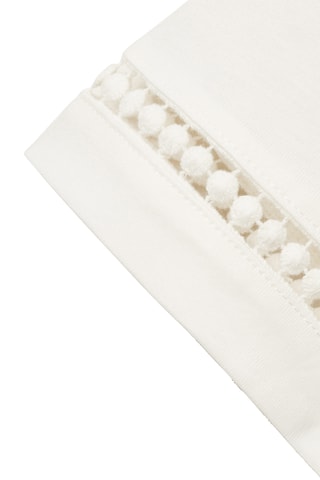 T-shirt détails ajourés - Blanc