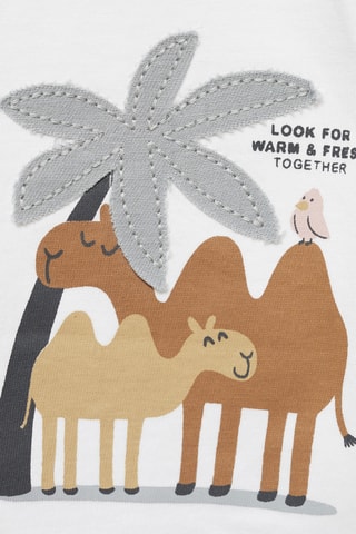 Camiseta algodón estampado - Blanco