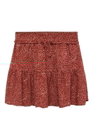 Jupe courte imprimée - Orange
